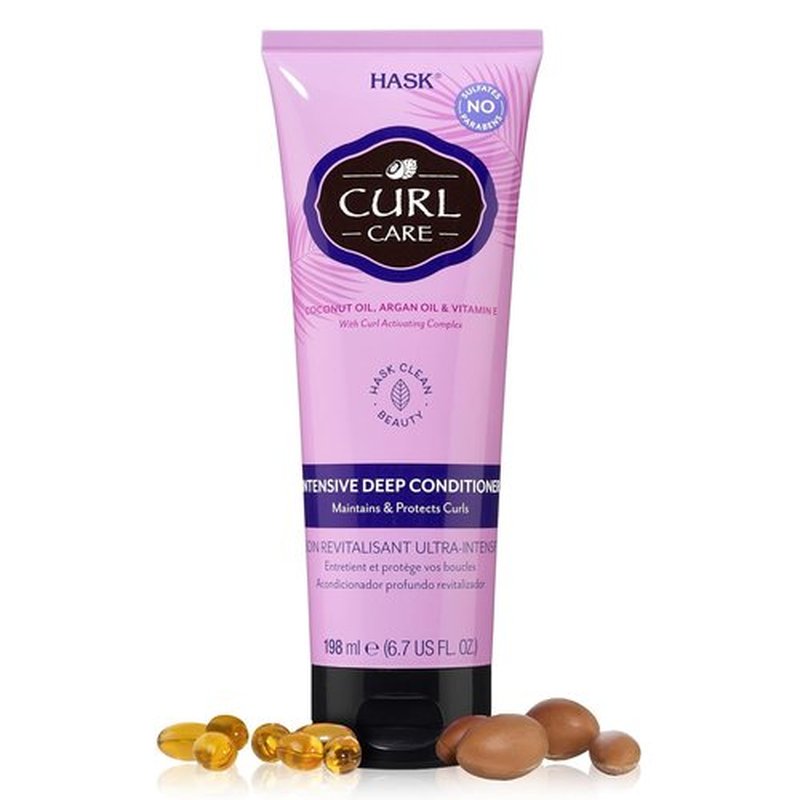 HASK Curl Care Intensive Deep Conditioner - Vegan, Cruelty-Free, Color Safe Formula for Curly Hair