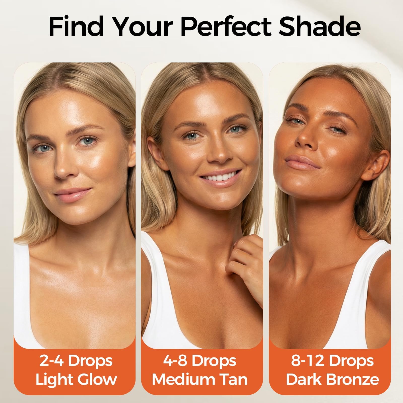 KUCERY Plant-Based Sunless Tanning Drops for Face & Body | Customizable Streak-Free Bronzing Serum with Natural Botanical Ingredients, Buildable Self-Tan Glow, 1.7 fl oz