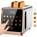 Touch Screen Toaster 2 Slice, Smart Digital with 1-Touch Memory, 1.5" Wide Slot for Bagels, 5 Bread Types & 6 Shade Settings, 900W, Defrost & Reheat