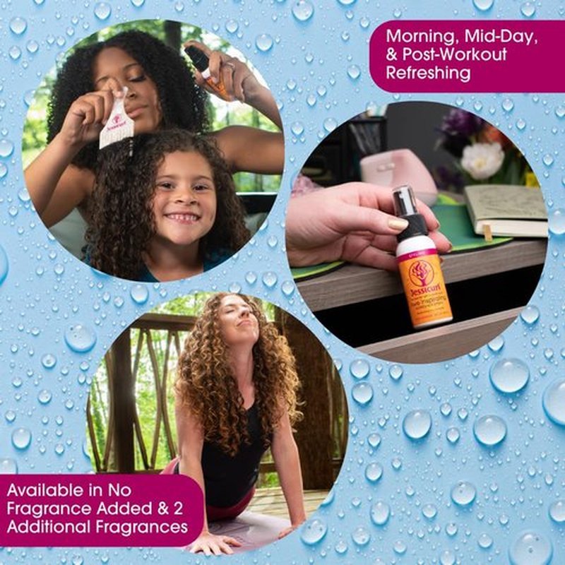 Jessicurl Awe Inspiraling Spray - Island Fantasy | 8 Fl Oz Moisturizing Curl Refresher for Curly Hair