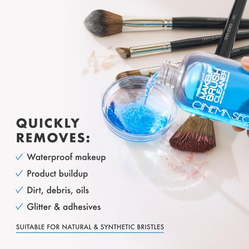 Cinema Secrets Makeup Brush Cleaner - Professional Quick-Drying Formula | 8oz & 6oz Spray Bottles