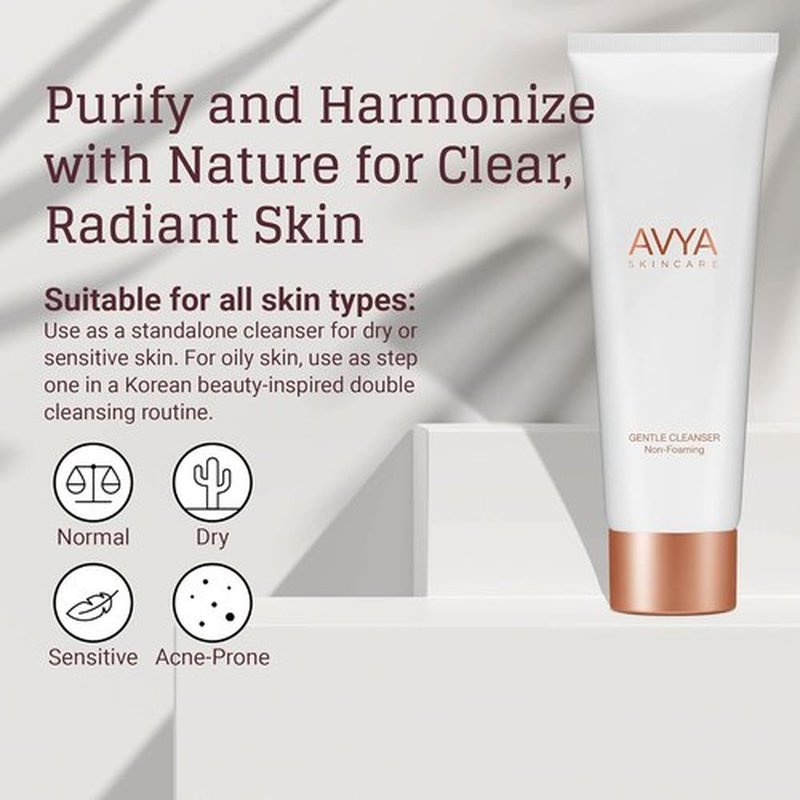 Avya Skincare Gentle Face Cleanser - Hyaluronic & Salicylic Acid for Exfoliation | 30ml (1oz)