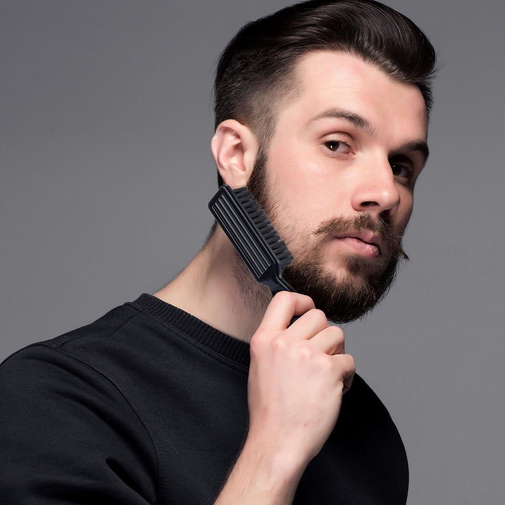 Patelai 3 Pieces Barber Neck Duster Brush Clipper Cleaner Shaver Razor Trimmer Cleaning Brush with Storage Bag for Hair Styling(Black)