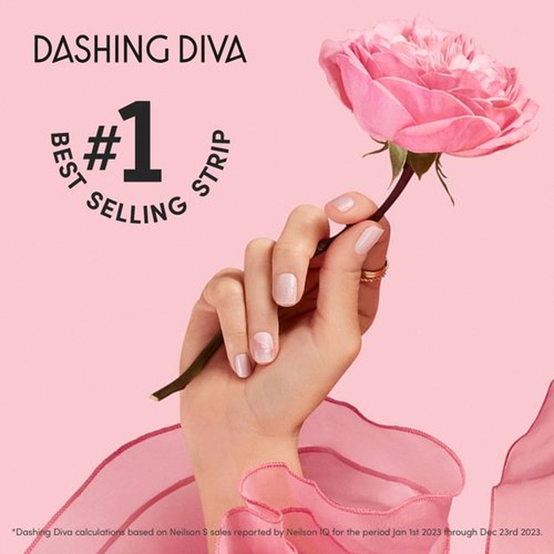 Dashing Diva Glaze Mani Pedi Kit - The Lolli Lolli - Comes with LED Nail Lamp - Long Lasting, Semicured Gel Nail Strips for Toes & Hands