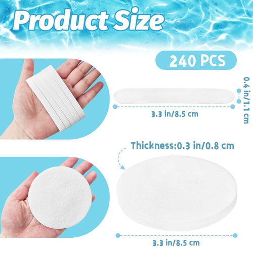 240 Pieces Facial Sponge Compressed,Round Face Cleansing Sponge Pad,Exfoliating Wash Face Sponges Sponge for Makeup Removal,Mask,Spa