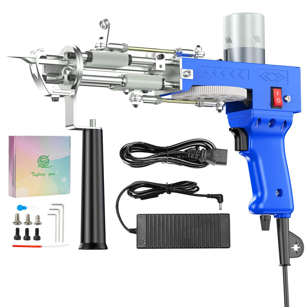 BESGEER Rug Tufting Gun for Tufting Lover, 2 in 1 Cut & Loop Pile Carpet Gun, Rug Maker Machine Starter Kit for Beginners