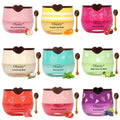 9 PCS Bee Lip Balm Lip Mask Honey Pot, Honey Strawberry Moisturizing Lip Balm Bulk with Stick, Lip Sleeping Mask Propolis Hydrating Prevent Dry & Cracked Lips, Gifts for Women, Mothers Day Gifts