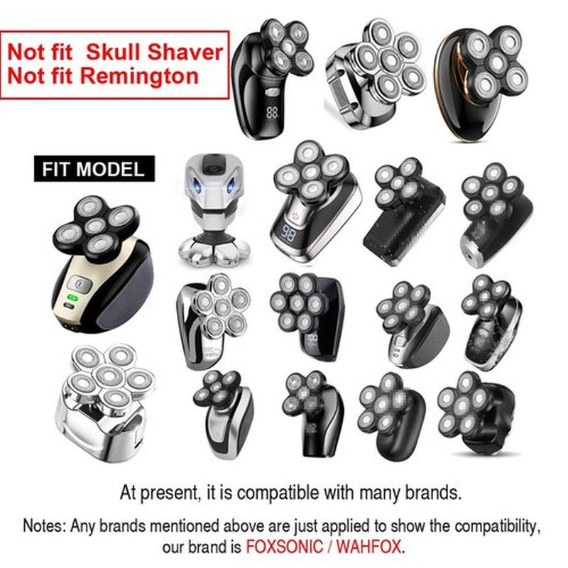 Skiennix Men's Electric Shaver Replacement Heads - 6 Blades for Smooth Shaving Experience