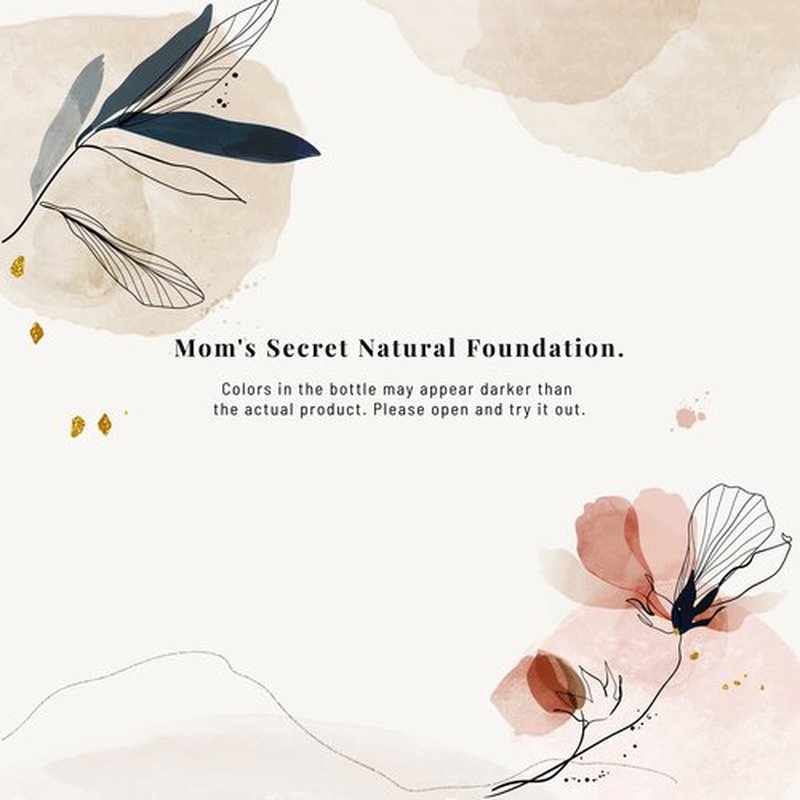 Mom's Secret 100% Natural Liquid Foundation, Organic, Vegan, Aloe Based, Natural Sun Protection, Gluten Free, Cruelty Free, Made in the USA, 1FL Oz. (Chestnut)