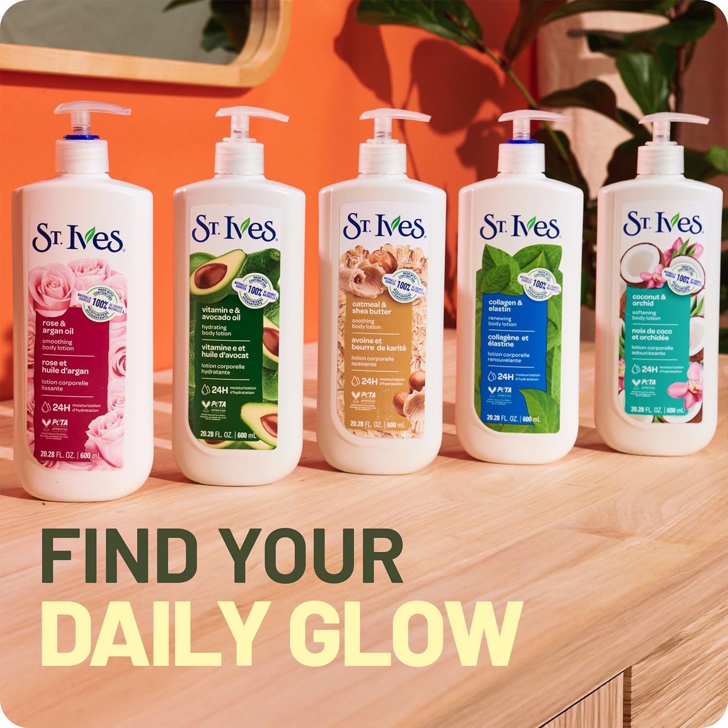St. Ives Body Lotion, Renewing Collagen & Elastin Anti-Aging Skin Moisturizer, 24H Hydration, Cruelty-Free Skin Care, 20.28 Oz