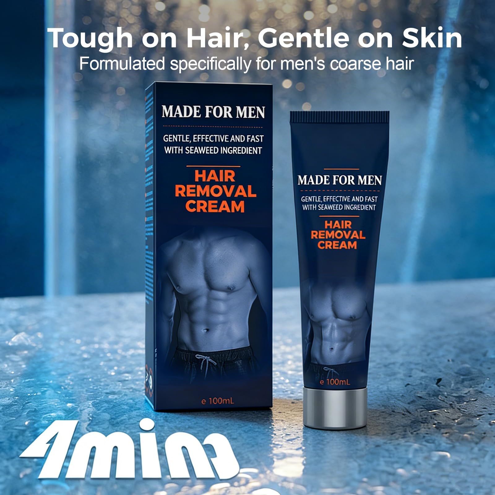 Fast-Acting Body Hair Removal Cream for Men, 2026 New Men’s Hair Removal Cream for Full Body and Intimate Areas, Moisturizing Soothing Painless Depilatory Cream for Male Grooming (1, One Size)