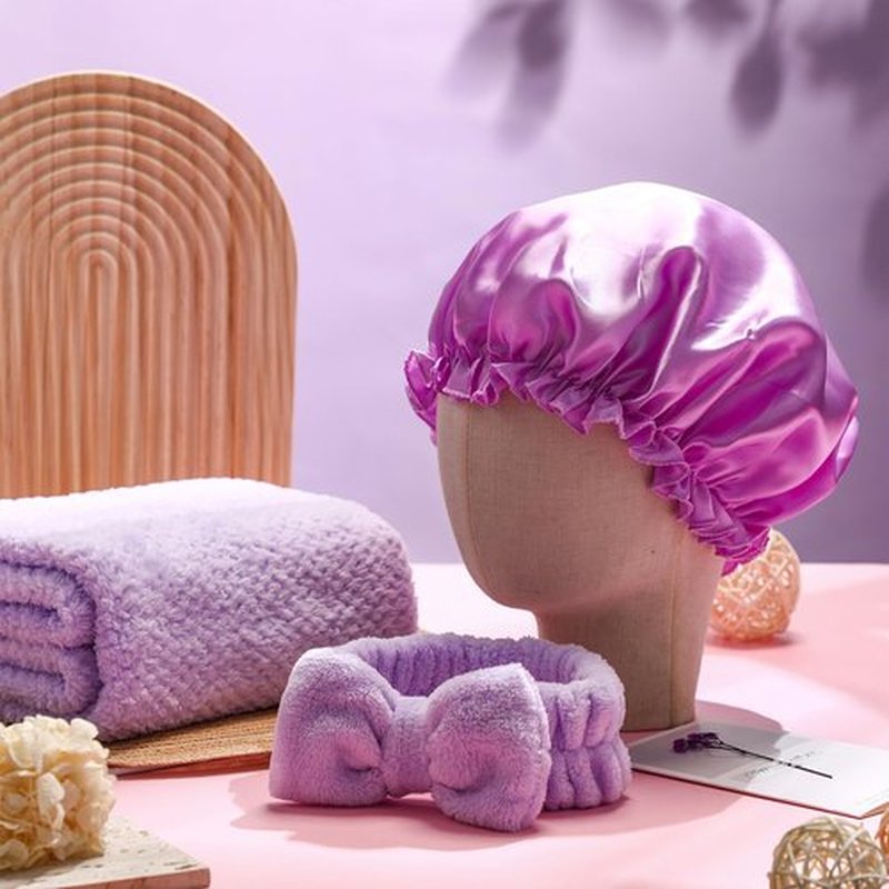 Sawysine 12PCS Hair Care Gift Set with Microfiber Hair Drying Towel Spa Kit Include Quick Dry Hairs Towel Wrap Silk Bonnet Headband Brush for Women Birthday Mother's Day Wedding Gifts