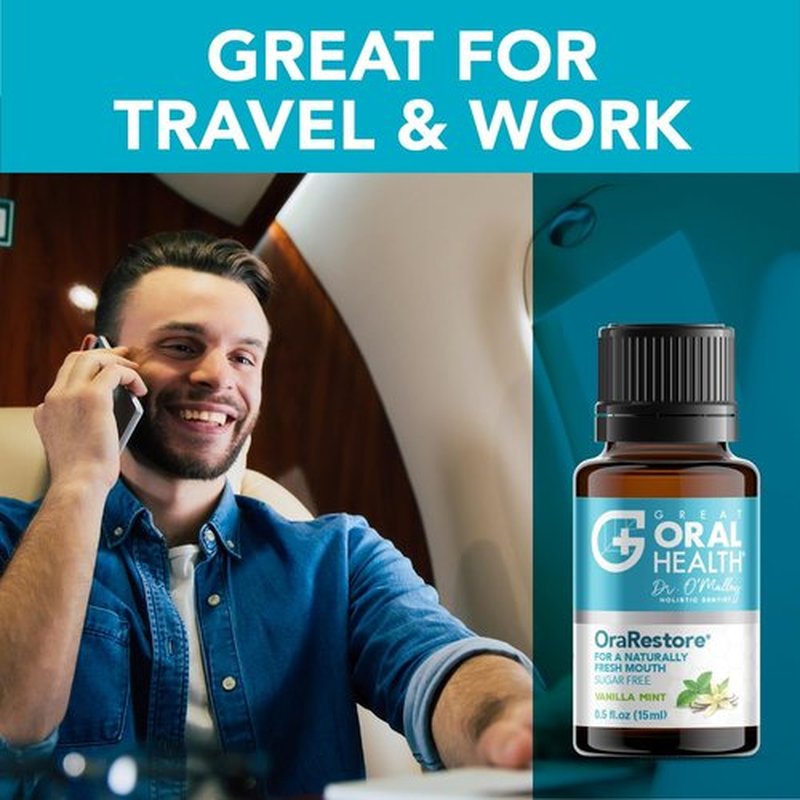 OraRestore Bad Breath Treatment - Dentist-Formulated Oral Rinse Concentrate for Fresh Breath | 15ml
