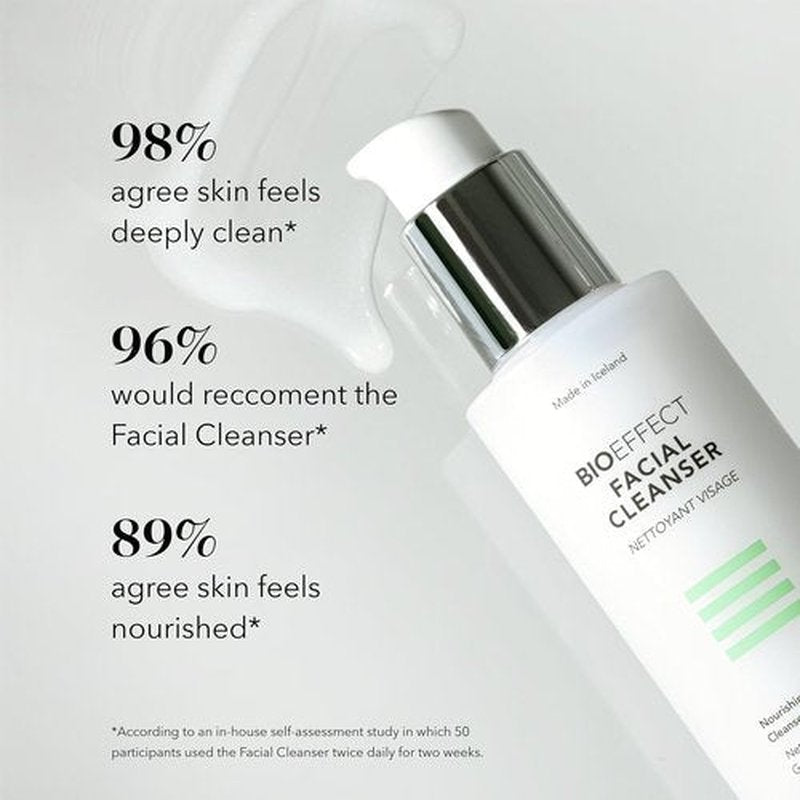 BIOEFFECT Facial Cleanser - Hydrating Gel-to-Milk Face Wash with Squalane | Fragrance-Free, 120ml