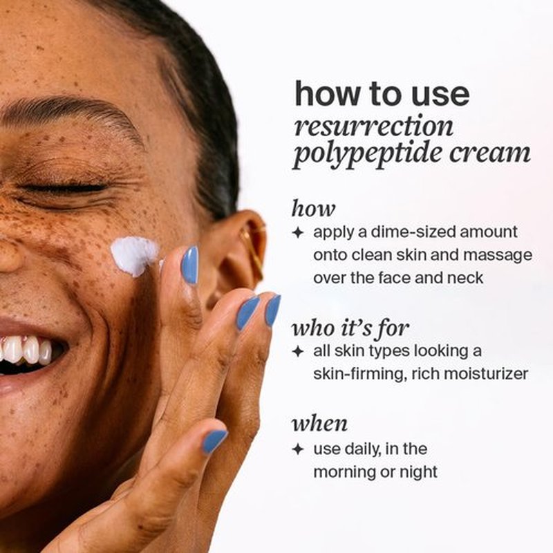 Cocokind Resurrection Polypeptide Cream - Hydrating Anti-Aging Face Moisturizer with Peptides & Squalane