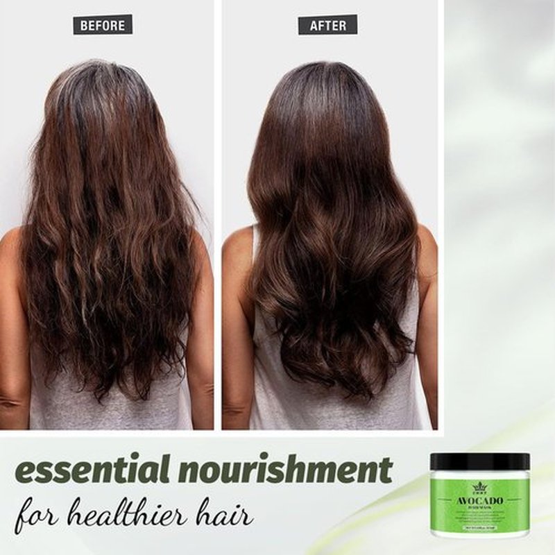Crownnaturally CNNY Avocado & Collagen Deep Repair Hair Mask - 12 oz, Intensive Moisture Conditioning Treatment for Dry Damaged Hair