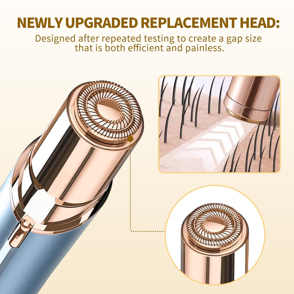 SEIHAI Generation 2 Replacement Heads for Flawless Finishing Touch Facial Hair Remover, Double Halo, As Seen On TV Replacement Heads Blades with Storage Bag for Flawless (2 Pack)