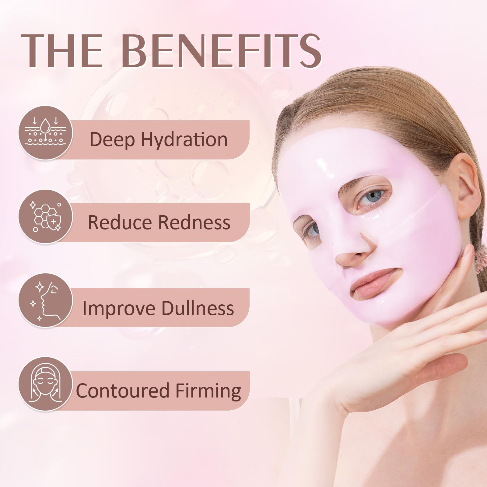 sylvérie Rose Bio-Collagen Real Deep Mask,2 Pack Moisturizing Facial Mask for Women Skin Care,Hydrating Beauty Rose Sheet Masks for All Skin Types