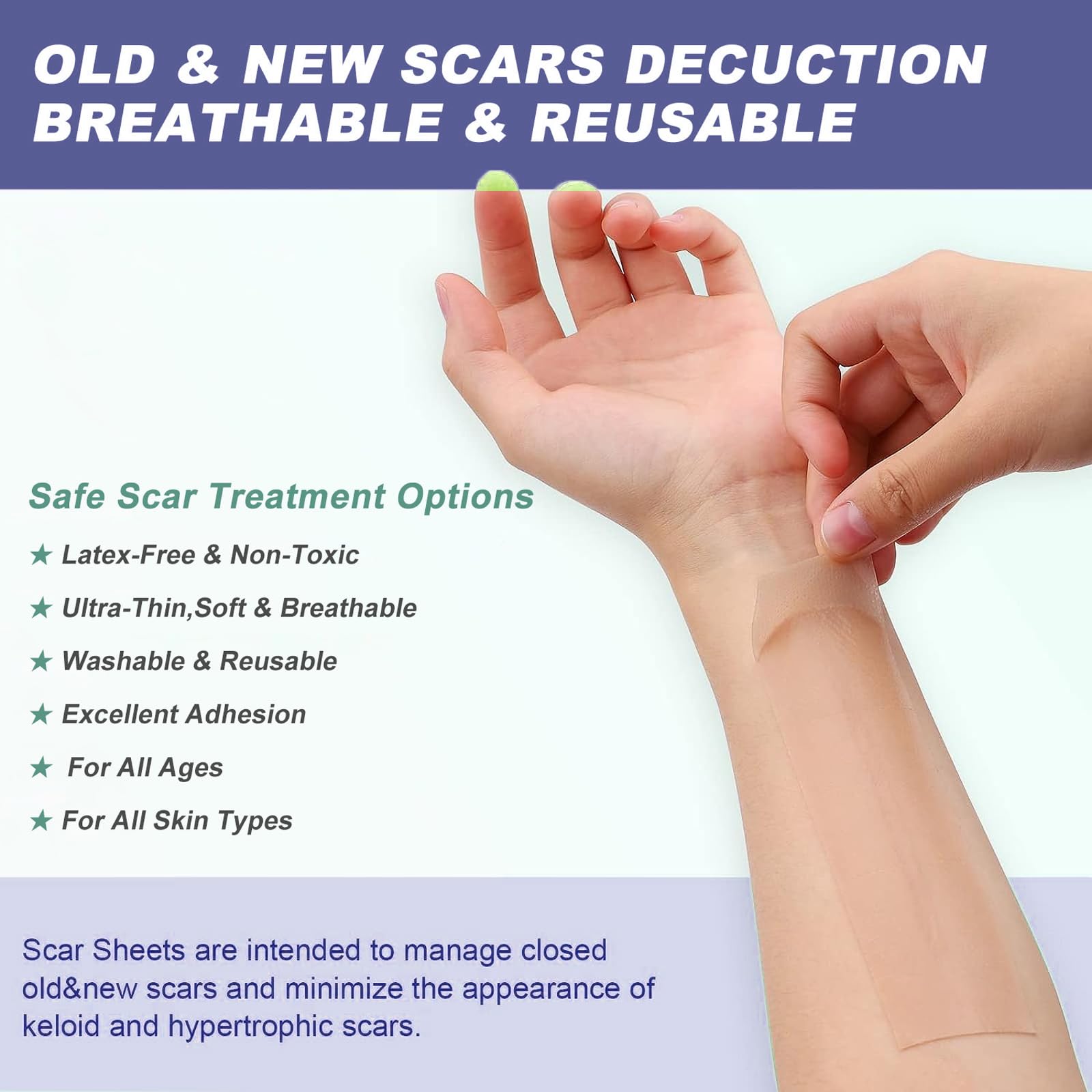 Silicone Scar Sheets,LXIANGN Medical Grade Silicone Scar Tape Professional Scar Removal Sheets Surgical Skin Care (1.5”x 60”Roll)