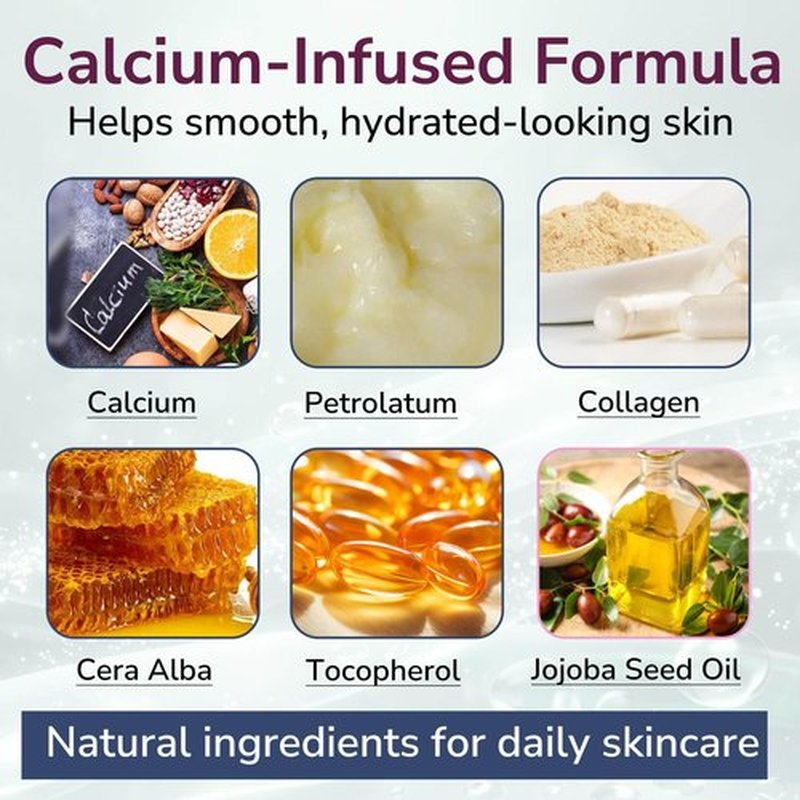 Peksozi 2PCS Calcium Multi Balm Stick, Calcium Volume Multi Balm, Korean Collagen Moisturizing Stick, Firming & Hydrating for Eye, Face & Neck