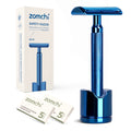 Double Edge Safety Razor with Stand, Version 2.0 Includes 10 Blades