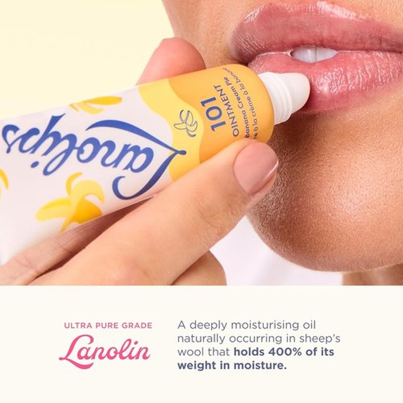 Lanolin 101 Multipurpose Ointment - Healing Lip Balm & Skin Moisturizer - Banana Cream Pie (0.35 oz)