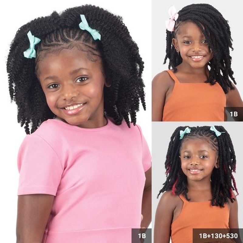 FreeTress Crochet Braids 3X Kids Pre-Fluffed Poppin' Twist 12" (pack of 1, 1)