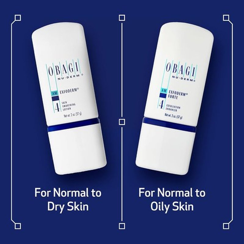 Obagi Nu-Derm Exfoderm Forte - Lightweight Exfoliating Lotion with Glycolic & Lactic Acids | Smooths & Brightens Skin