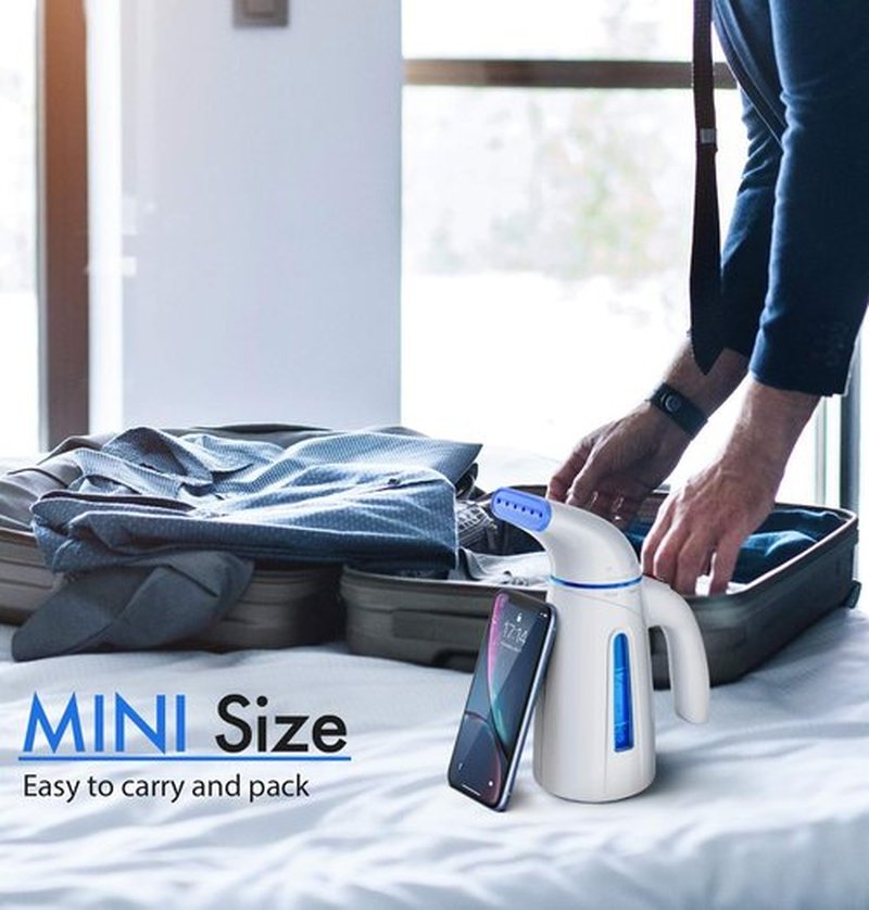 OGHom Handheld Clothing Steamer - 700W Portable Travel Iron with 240ml Capacity (Blue)