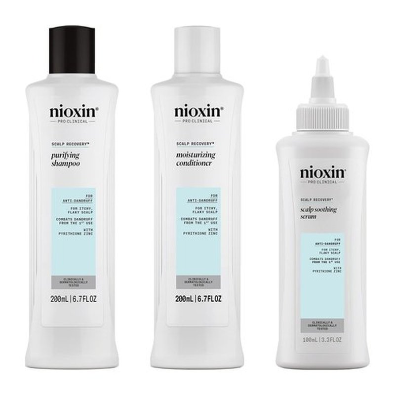 Nioxin Scalp Recovery Anti-Dandruff System Kit - Relieves Itchy & Flaky Scalp | Trial Size
