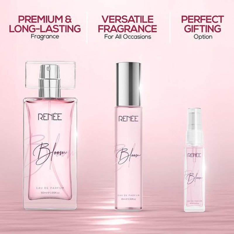 Renee Eau De Parfum Bloom 15ml - Premium Long-Lasting Luxury Perfume | Almond Notes | Unisex Fragrance for All Occasions