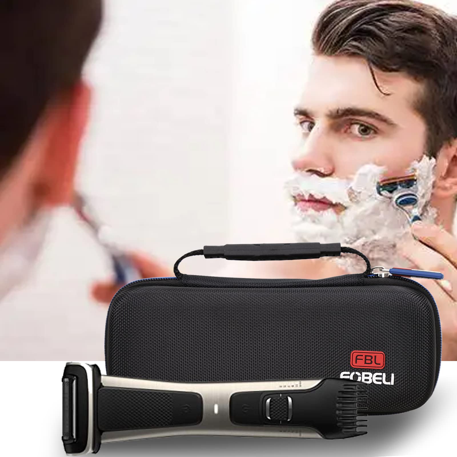 FBLFOBELI EVA Hard Storage Case for Philips Norelco Bodygroom Series 7000 Showerproof Body & Manscaping Trimmer & Shaver BG7030/49 (Case Only)