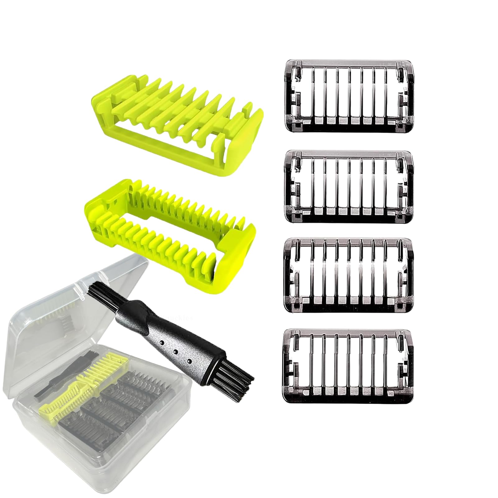 One Blade Guards – Includes One Waterproof Storage Box as a Gift – Compatible with Norelco One Blade QP2724, QP2834, Fit for Philips Shaver Norelco – Guide Comb 1/2/3/5 mm