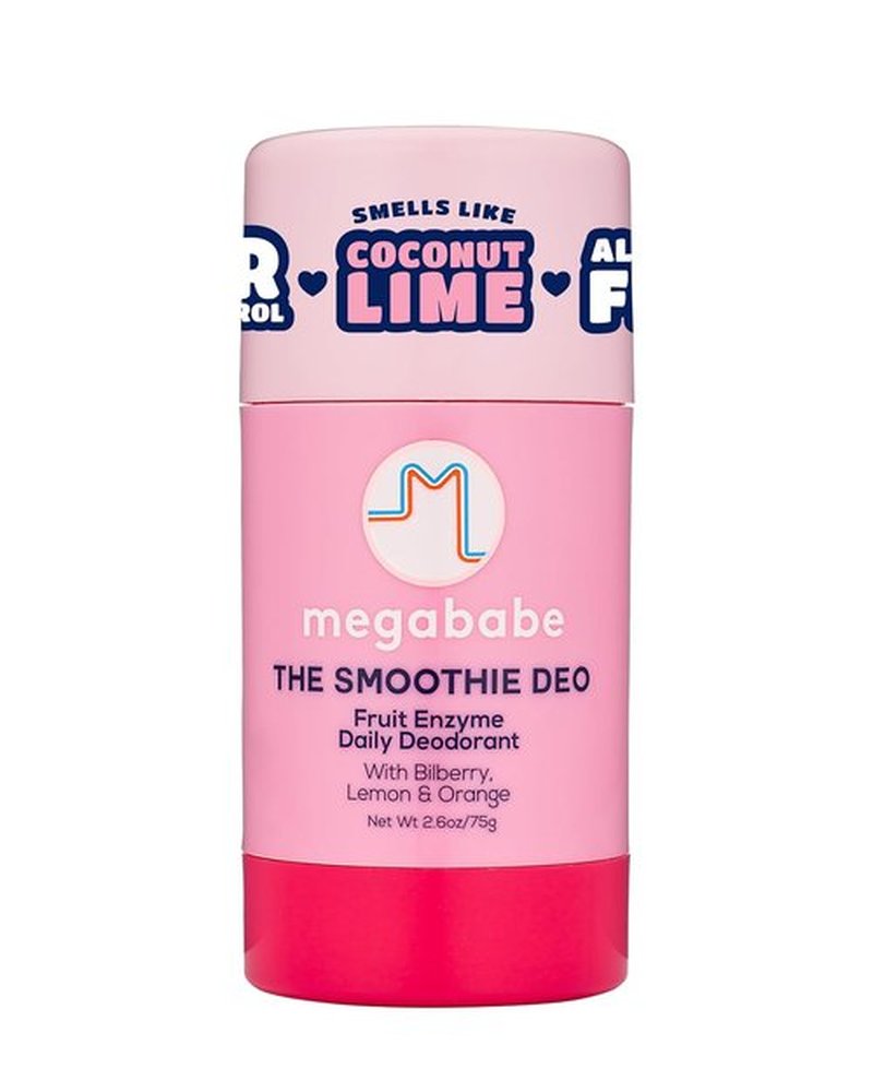 Megababe Daily Deodorant - Smoothie Deo with 72-Hour Odor Protection | Coconut & Fruit Enzymes | 2.6 oz