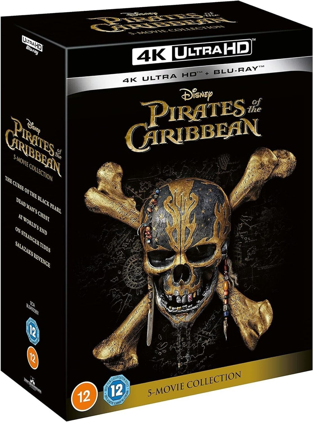 Pirates of the Caribbean:Ultimate Complete 5-movie Collection [ 4K Ultra HD + Blu-Ray, Region Free]