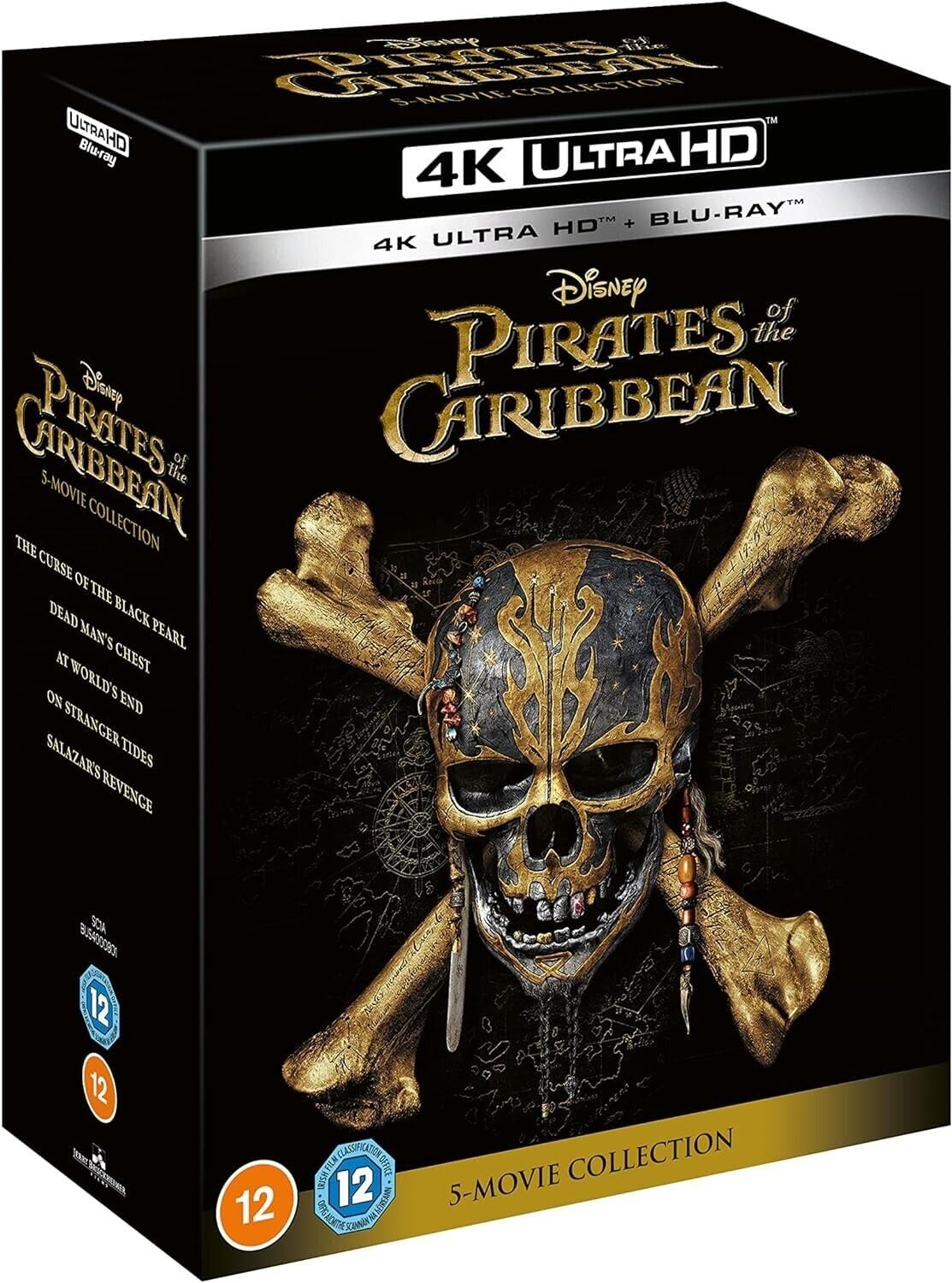 Pirates of the Caribbean:Ultimate Complete 5-movie Collection [ 4K Ultra HD + Blu-Ray, Region Free]