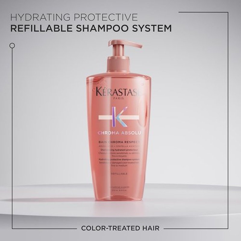 Kerastase Chroma Absolute Shampoo - Hydrating Formula for Damaged Color-Treated Hair | Glycerin & Hyaluronic Acid