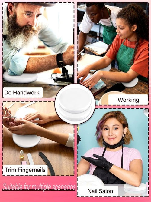 2PCS Elbow Rest Pads for Desk, TOROKOM Ergonomic Arm Rest Pads with Non-Slip Base, Elbow Rest for Nail Tech, Arm & Wrist Rest Cushioning Pads for Office Computer Relax Supplies (White)