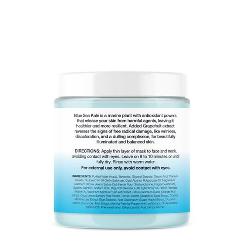 Deep Pore Exfoliating Face Mask with Blue Sea Kale Grapefruit – for Blackheads, Dead Skin Removal, Clarifying & Hydrating – Vegan & Clean Skincare – 8.5 oz