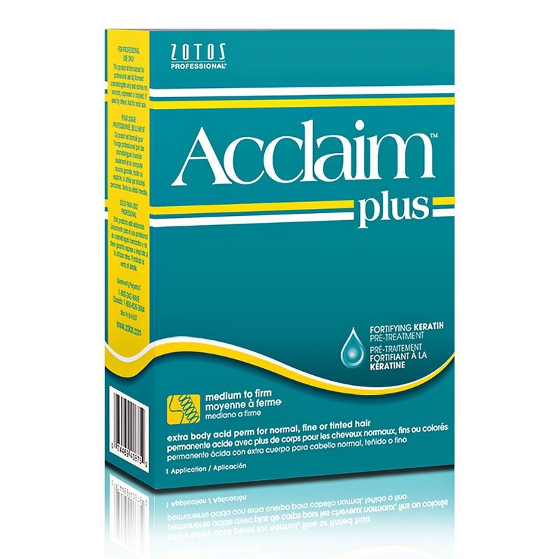 Zotos Acclaim Plus Extra Body Acid Perm - Unisex Hair Treatment for Volume | 1 Application