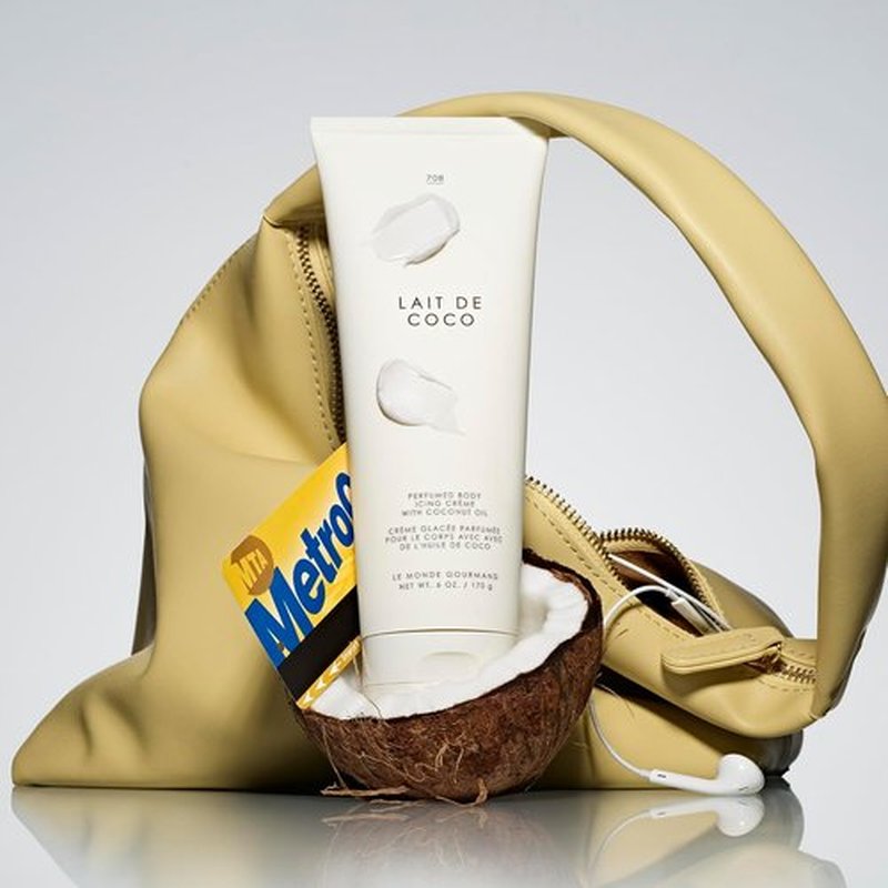 Le Monde Gourmand Lait De Coco Body Icing Crème - Vanilla & Praline Scent - 6 Fl Oz (177ml)