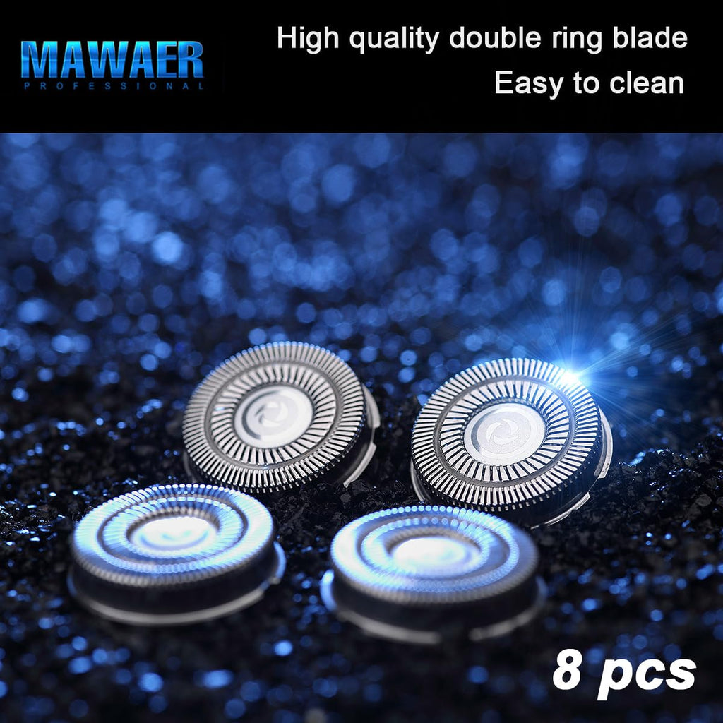 MAWAER 8 PCS Head Shaver Replacement Blades for Skull Shaver Pitbull Carver PRO 4 Head Electric Razor Replacement Head