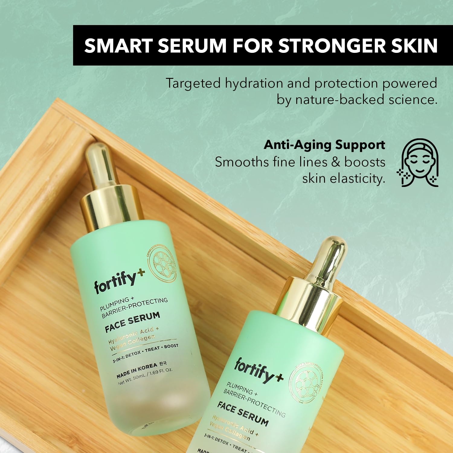 Fortify Skincare Core Routine Trio - Multi Purpose 3-In-1 Detox, Treat, Boost - Cica & Zeolite For Daily Hydration & Barrier Support - Dermatologist Tested, Korean Skin Care Set, Clean Beauty - 3 Pack
