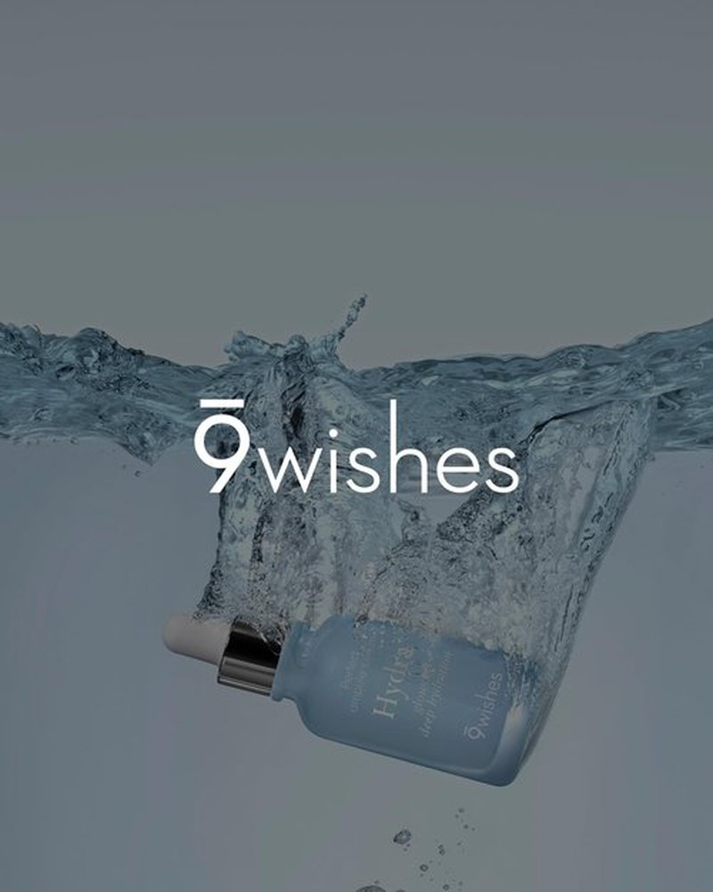 9 Wishes Hydra Ampoule II (1.01 fl oz) – Award-Winning Hydrating Serum for Face with Hyaluronic Acid, 55% Coconut Water, 72-Hour Long-Lasting Moisture, Korean Glass Skin Effect