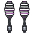 Wet Brush Refresh and Extend Speed Dry Black Detangling Hair Brush -Vented Design Ultra Soft HeatFlex Bristles Are Blow Dry Safe -Removes Dirt Excess Oils & Impurities-Charcoal Bristles (Pack of 2)