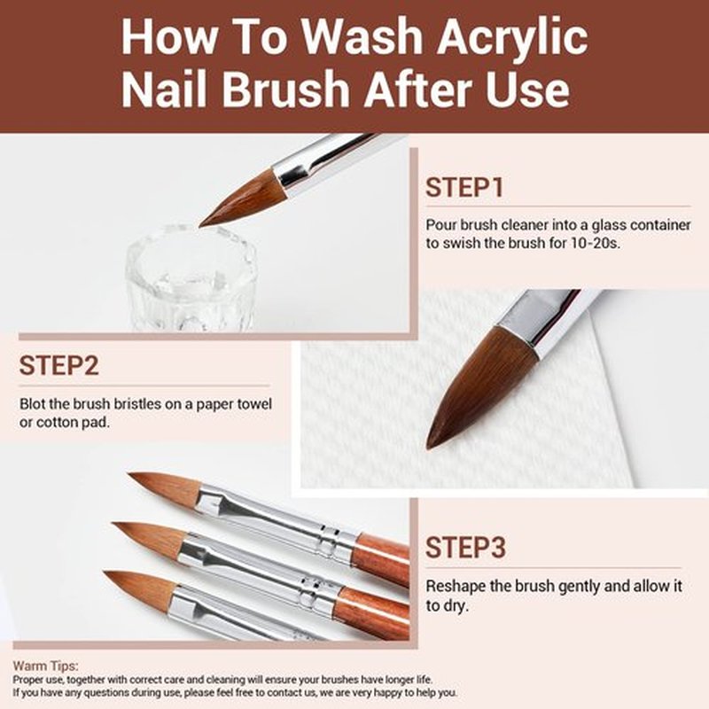 Modelones Acrylic Nail Brush and 15 ml Nail Dehydrator and Primer