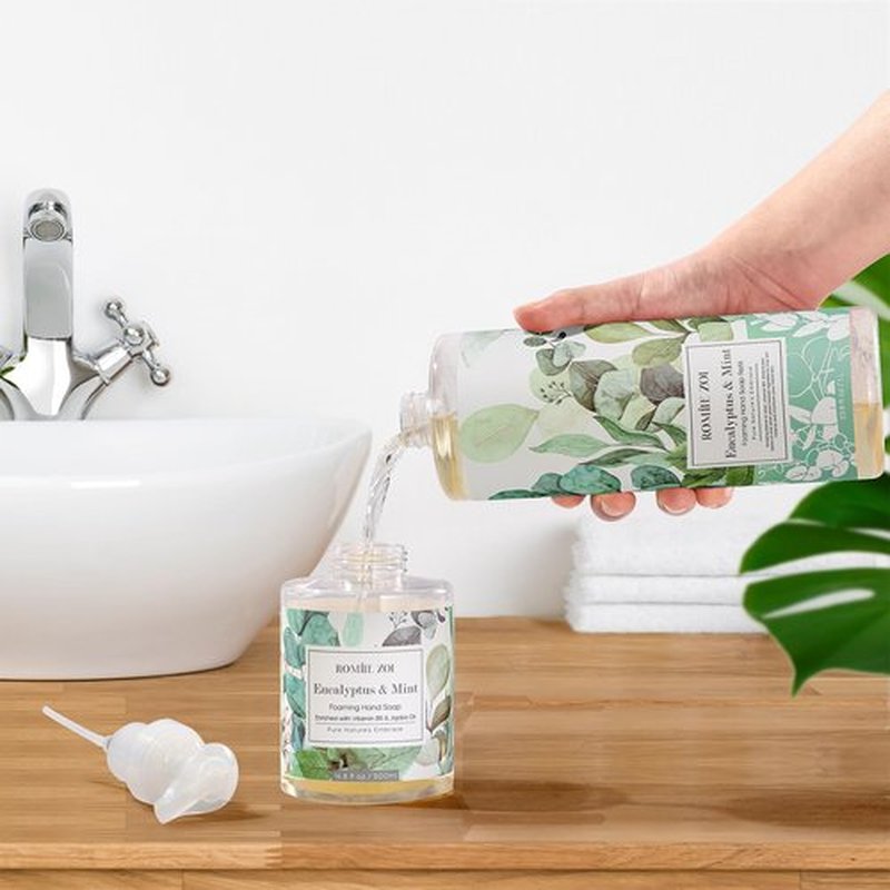 ROMIIE ZOI Foaming Hand Soap Refill, Eucalyptus & Mint, Gentle & Moisturizing Formula, 1 L/ 33.8 FL OZ