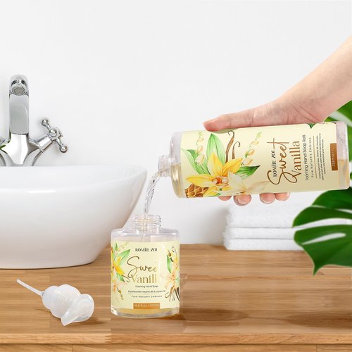 ROMIIE ZOI Foaming Hand Soap Refill, Sweet Vanilla, Gentle & Moisturizing Formula, 1 L/ 33.8 FL OZ