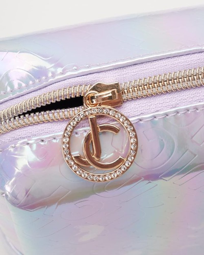 Juicy Couture Cosmetics Bag - Iridescent Travel Makeup & Toiletries Clutch Pouch, One Size