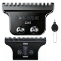 2215 Adjustable Zero-Gap T Blade Replacement for Wahl 5 Star Detailer Li Trimmer Models 8081/8171 (Black)